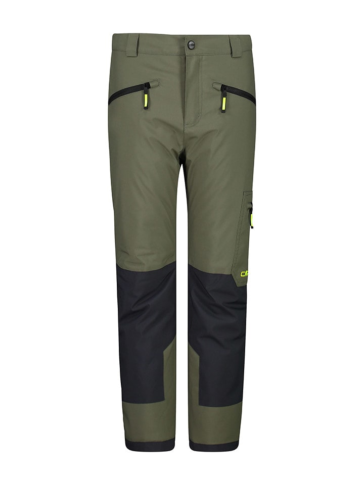 CMP Spodnie narciarskie w kolorze oliwkowo-czarnym rozmiar: 110