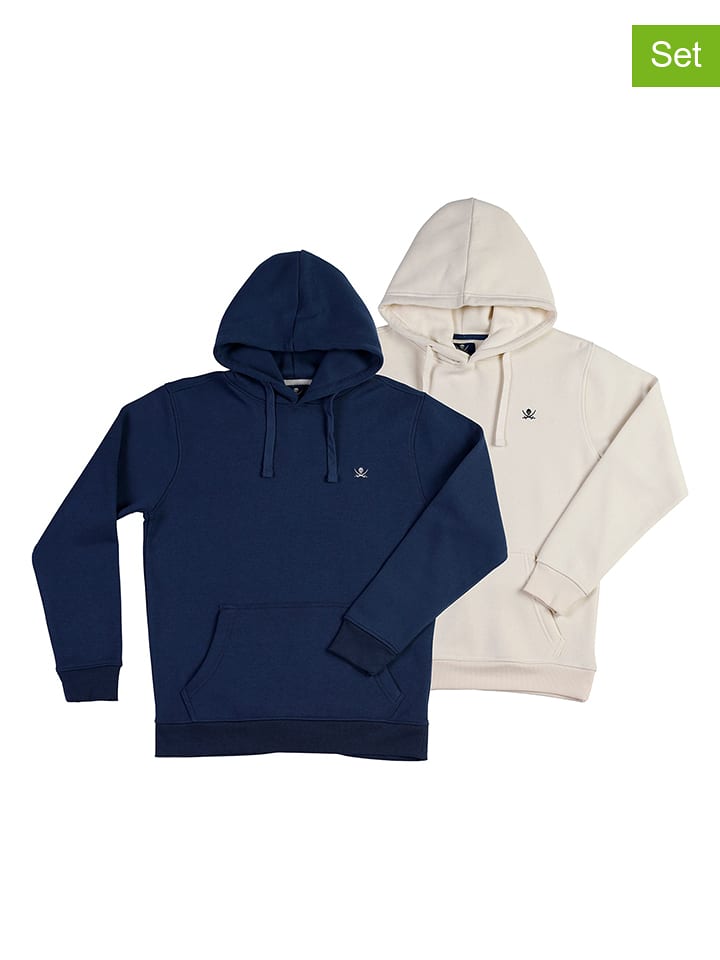 The Time of Bocha Bluza (2 szt.) w kolorze białym i granatowym rozmiar: XXL