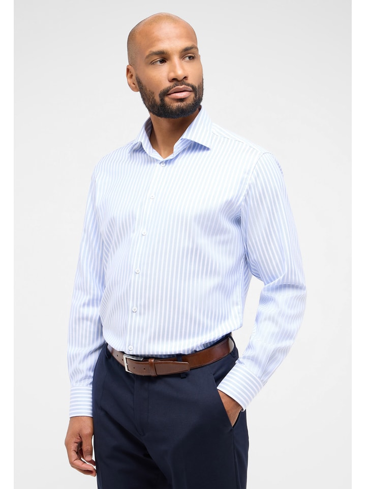 Eterna Koszula - Modern fit - w kolorze błękitno-białym rozmiar: 48