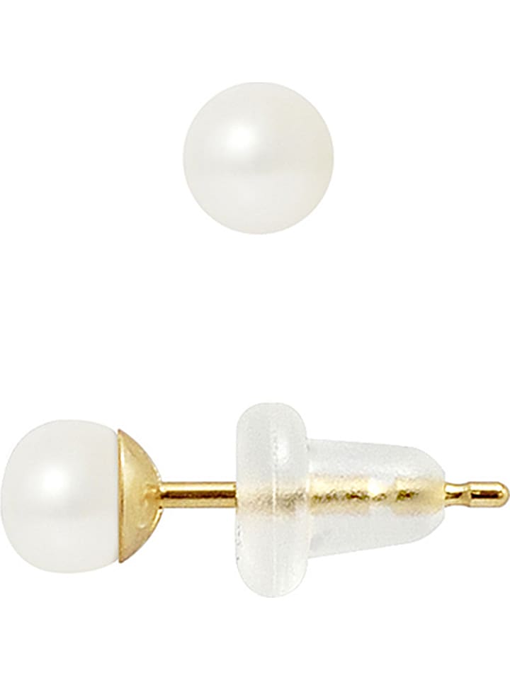 Pearline Kolczyki-wkrętki z perłami w kolorze białym rozmiar: onesize