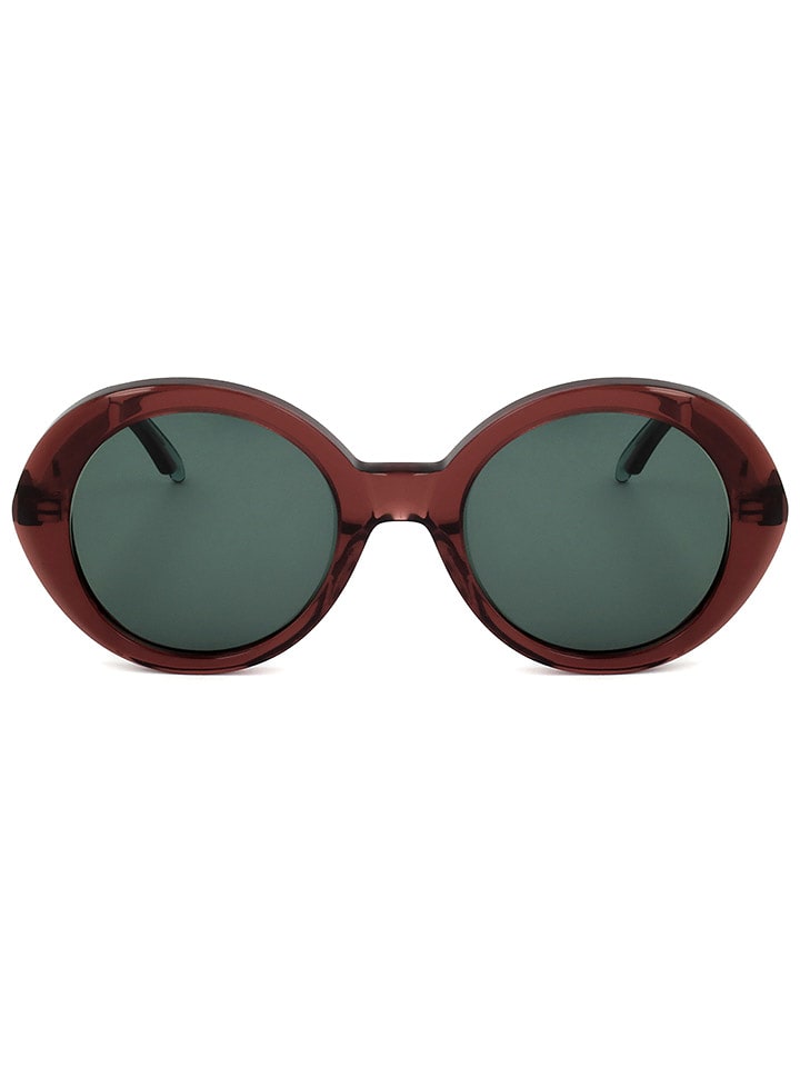 Silvian Heach Damskie okulary przeciwsłoneczne w kolorze brązowo-zielonym rozmiar: 50