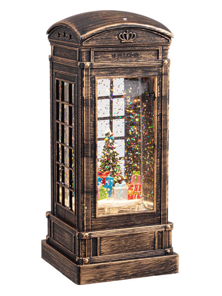 Bizzotto Dekoracyjna lampa LED "Call Box" w kolorze brązowym - wys. 21 cm rozmiar: onesize