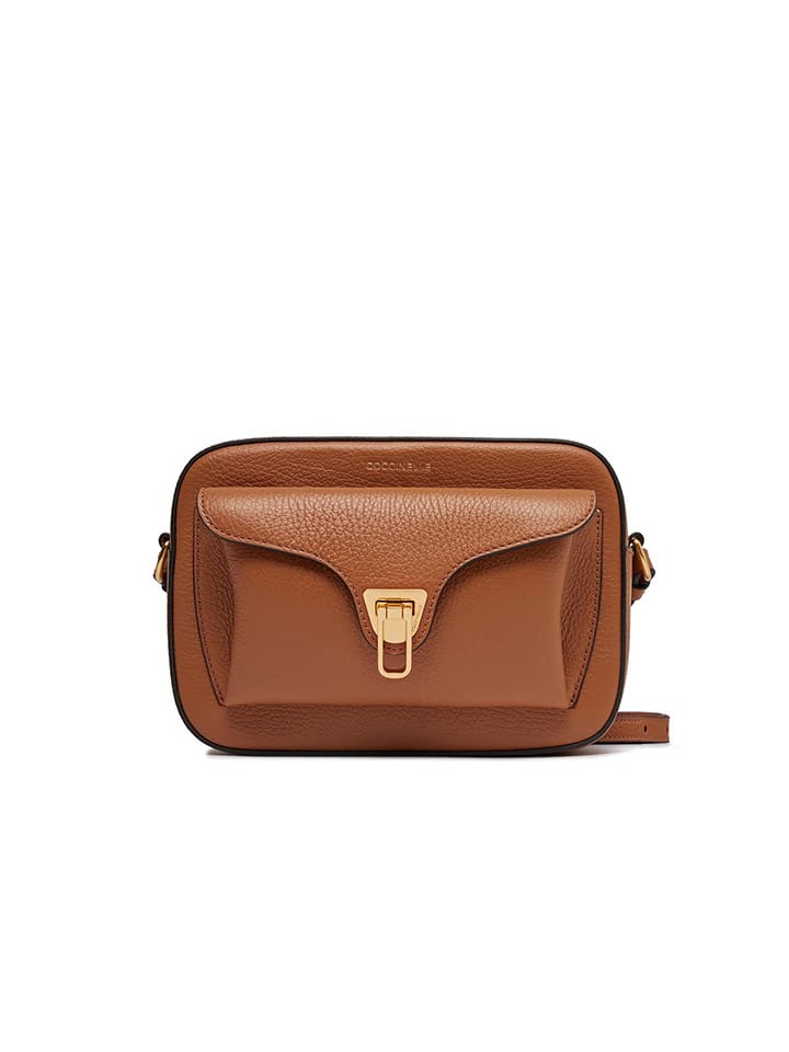 COCCINELLE Skórzana torebka w kolorze jasnobrązowym - 21 x 15 x 7 cm rozmiar: onesize