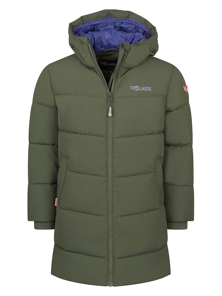 Trollkids Płaszcz zimowy "Aurland XT" w kolorze khaki rozmiar: 98