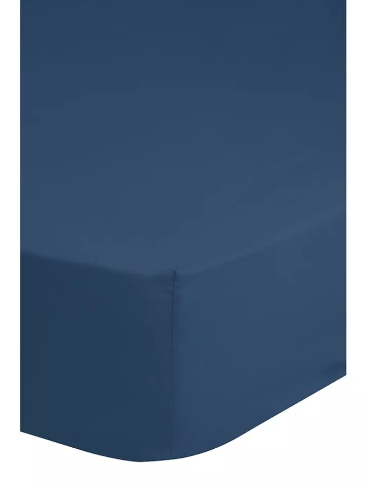 Good Morning Prześcieradło "Good Morning" w kolorze granatowym na gumce rozmiar: 180x200 cm
