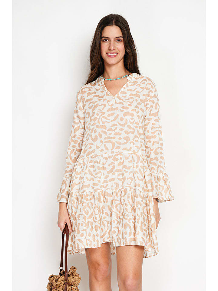 William de Faye Sukienka w kolorze biało-beżowym rozmiar: 40