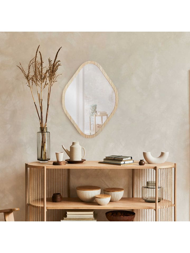 THE HOME DECO FACTORY Lustro w kolorze beżowym - wys. 60 cm rozmiar: onesize