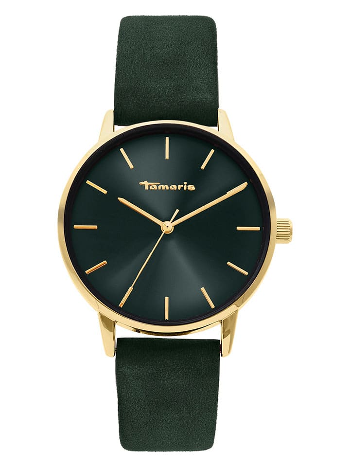 Tamaris Zegarek kwarcowy w kolorze złoto-ciemnozielono-czarnym rozmiar: onesize