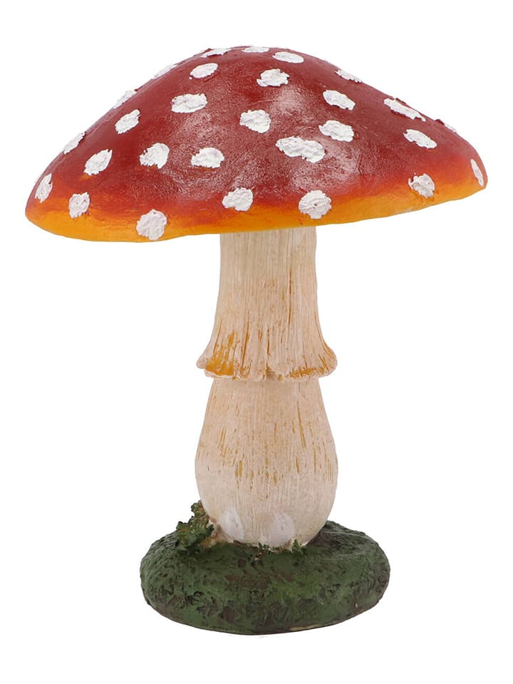 daan kromhout Dekoracja "Mushroom" w kolorze czerwono-biało-kremowym - wys. 22 x Ø 18 cm rozmiar: onesize