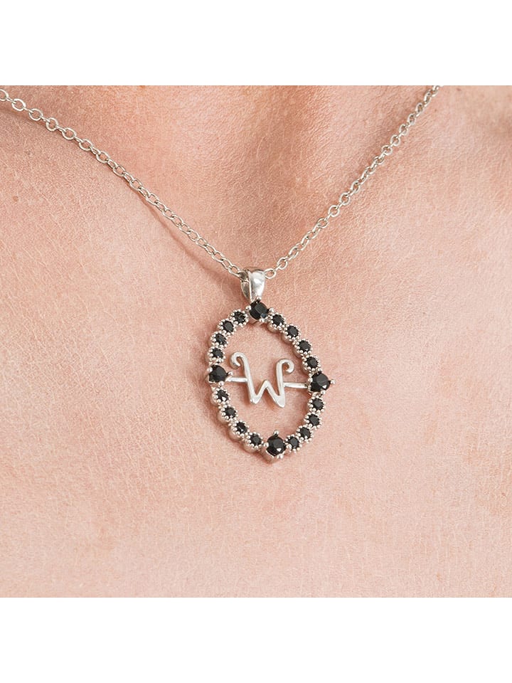 CHAKS Naszyjnik w kolorze srebrno-czarnym rozmiar: onesize