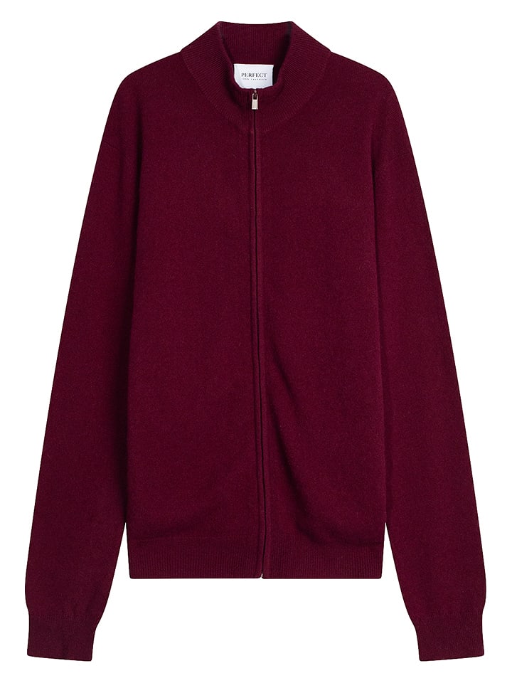 Perfect Cashmere Kaszmirowy kardigan "Jules" w kolorze bordowym rozmiar: M