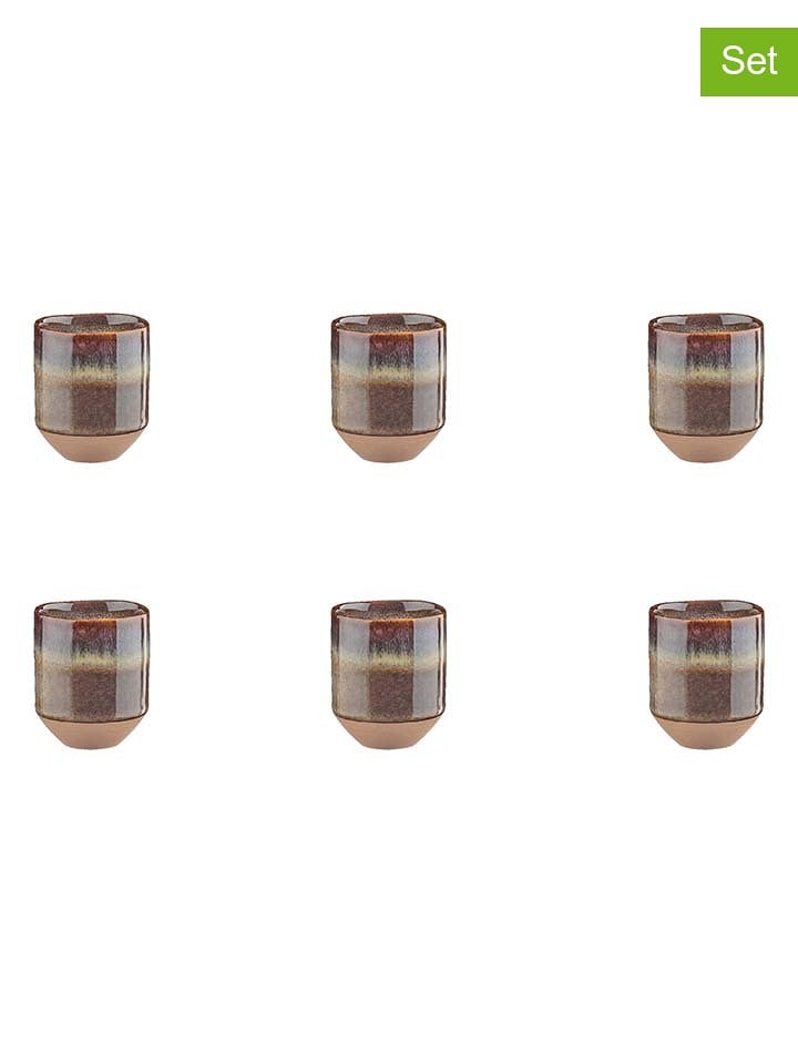 Björn Filiżanki (6 szt.) "Genesis" w kolorze jasnobrązowym - 80 ml rozmiar: onesize