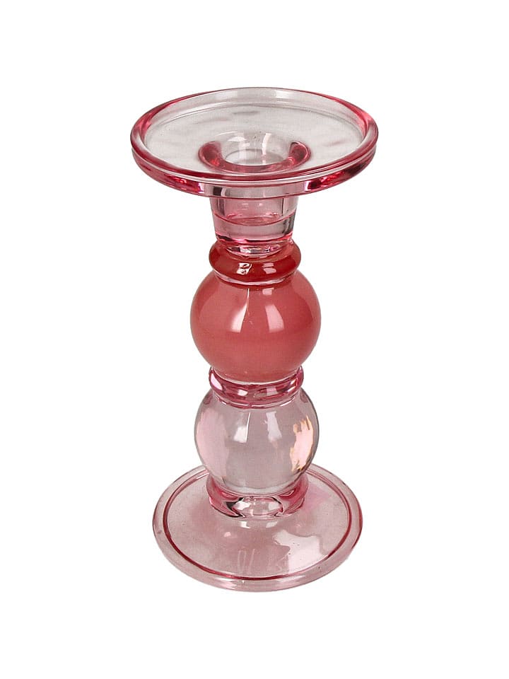 Kersten Świecznik w kolorze jasnoróżowym - wys. 17,5 x Ø 9 cm rozmiar: onesize