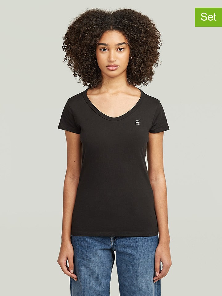 G-Star Koszulki (2 szt.) w kolorze czarnym rozmiar: S