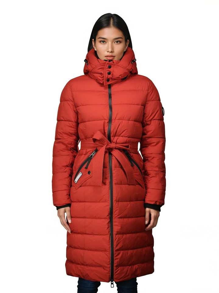 Geographical Norway Płaszcz pikowany "Cabima" w kolorze czerwonym rozmiar: M