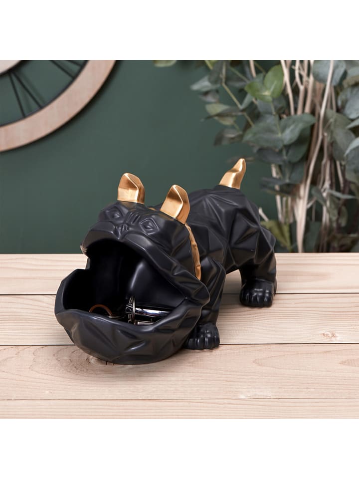 Rétro Chic Figurka dekoracyjna "Bulldog" w kolorze czarnym - 30 x 14 x 16 cm rozmiar: onesize