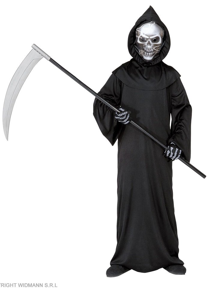 Carnival Party 3-częściowy kostium "Grim reaper" w kolorze czarnym rozmiar: 158