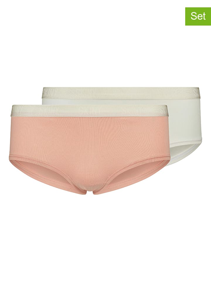 Skiny Pełne majtki (2 pary) w kolorze kremowo-jasnoróżowym rozmiar: 140