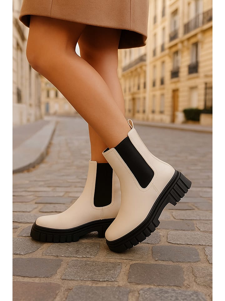 Bellucci Botki w kolorze biało-czarnym rozmiar: 41