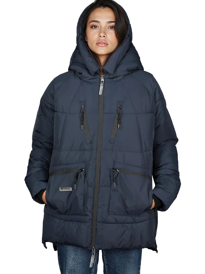 Geographical Norway Płaszcz pikowany "Badaboum" w kolorze granatowym rozmiar: M