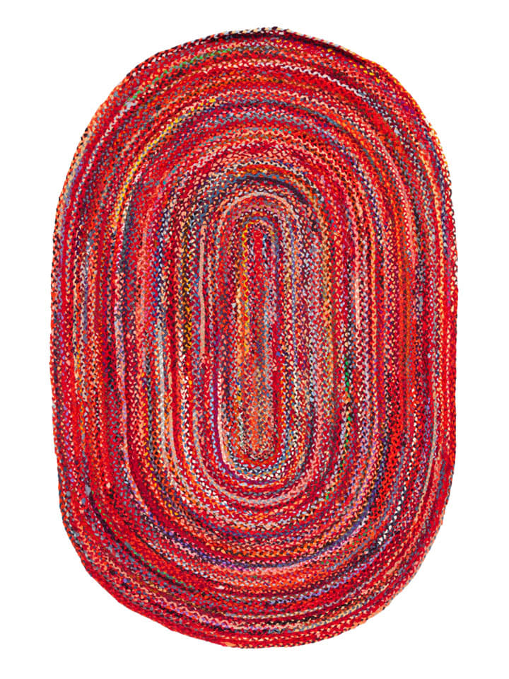 Safavieh Dywan "Braided" w kolorze czerwonym ze wzorem rozmiar: 152x244 cm