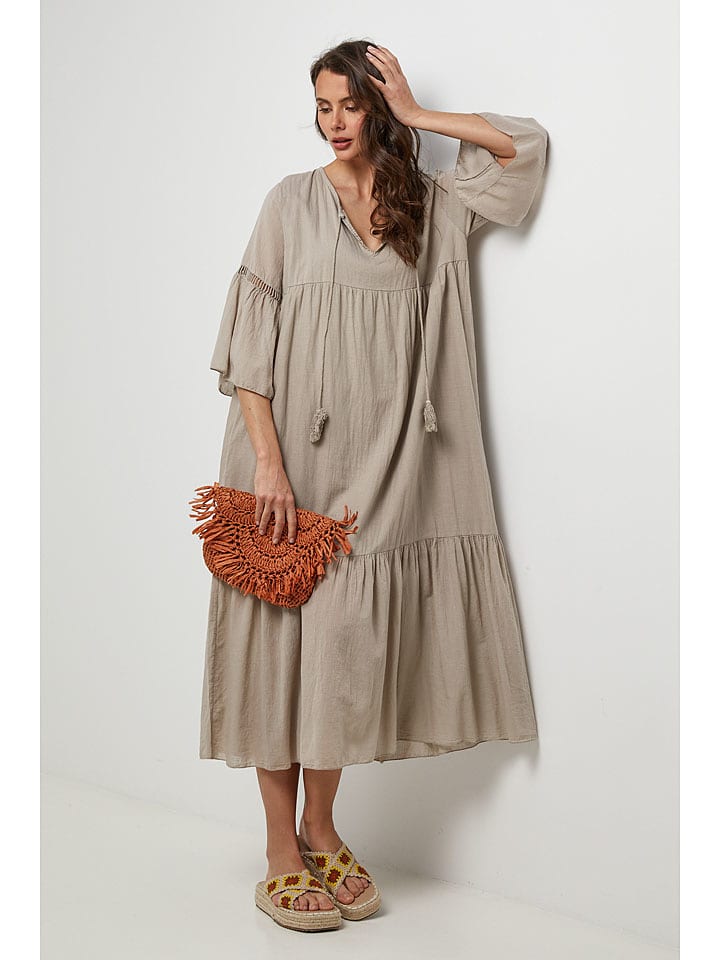 Lin Passion Sukienka w kolorze beżowym rozmiar: 40/42