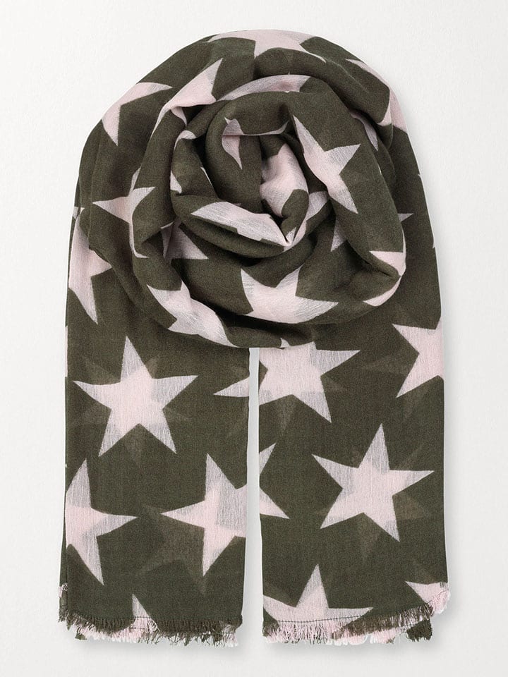 Becksöndergaard Wełniany szal "Nova" w kolorze khaki - 200 x 110 cm rozmiar: onesize