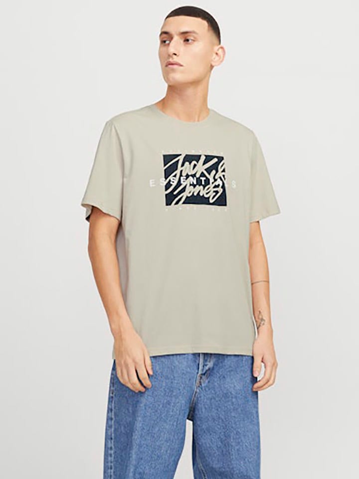 Jack & Jones Koszulka w kolorze beżowym rozmiar: M