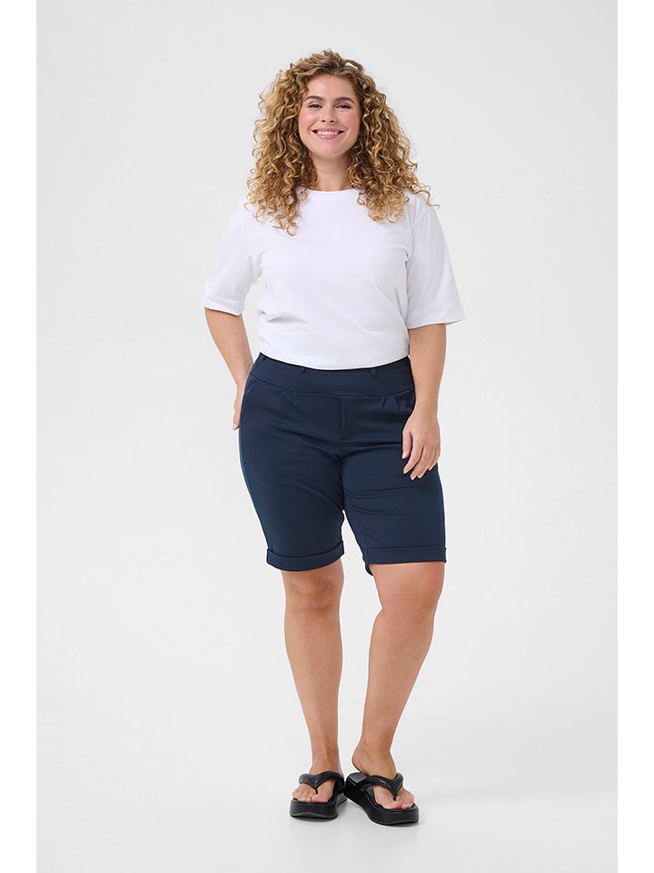KAFFE curve Szorty w kolorze granatowym rozmiar: XL