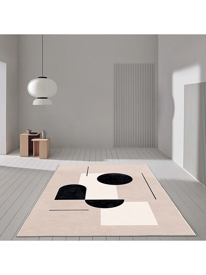 CARPET DIEM Dywan w kolorze jasnoróżowo-czarnym rozmiar: 160x230 cm