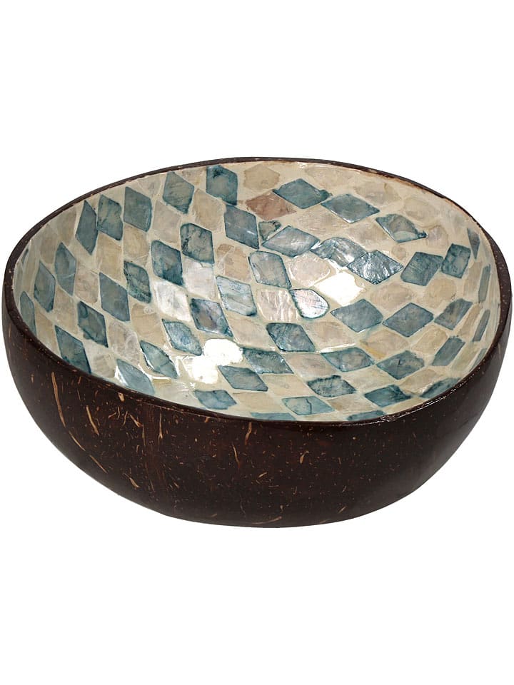 Kersten Miska dekoracyjna w kolorze brązowo-niebiesko-beżowym - wys. 6 x Ø 14 cm rozmiar: onesize