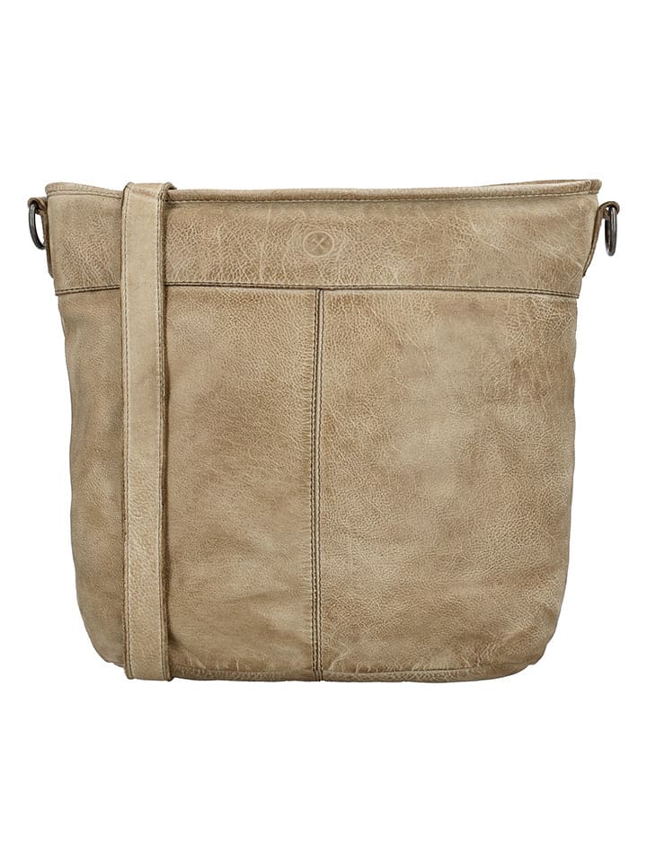 HIDE & STITCHES Skórzana torebka w kolorze beżowym - 35 x 30 x 10 cm rozmiar: onesize