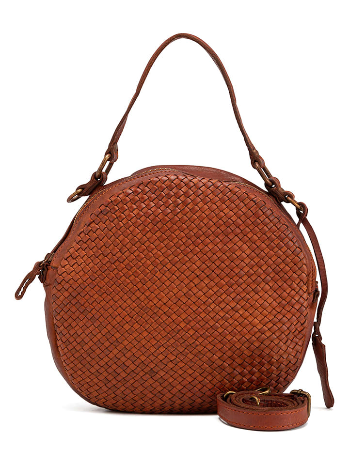 Melina C Skórzana torebka "Belfiore" w kolorze jasnobrązowym - 25 x 23 x 6 cm rozmiar: onesize