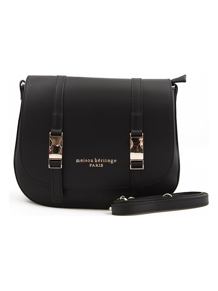 maison héritage PARIS Skórzana torebka "Tex" w kolorze czarnym - 25 x 19 x 9 cm rozmiar: onesize
