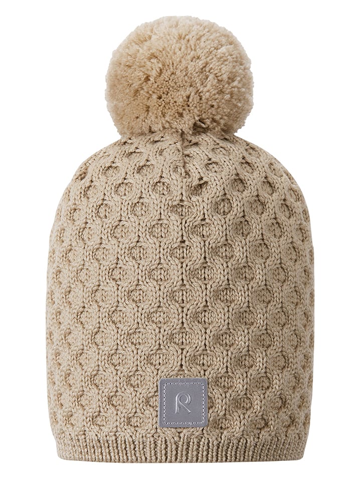 Reima Wełniana czapka "Nyksund" w kolorze beżowym rozmiar: 52 cm