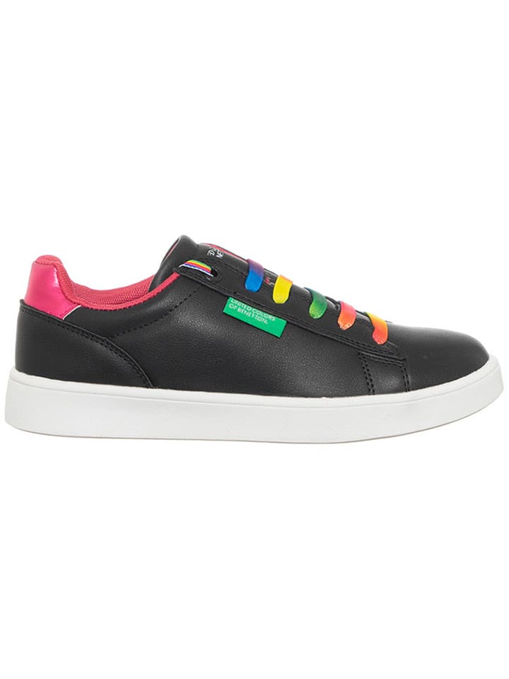 Benetton Sneakersy w kolorze czarno-różowym rozmiar: 24