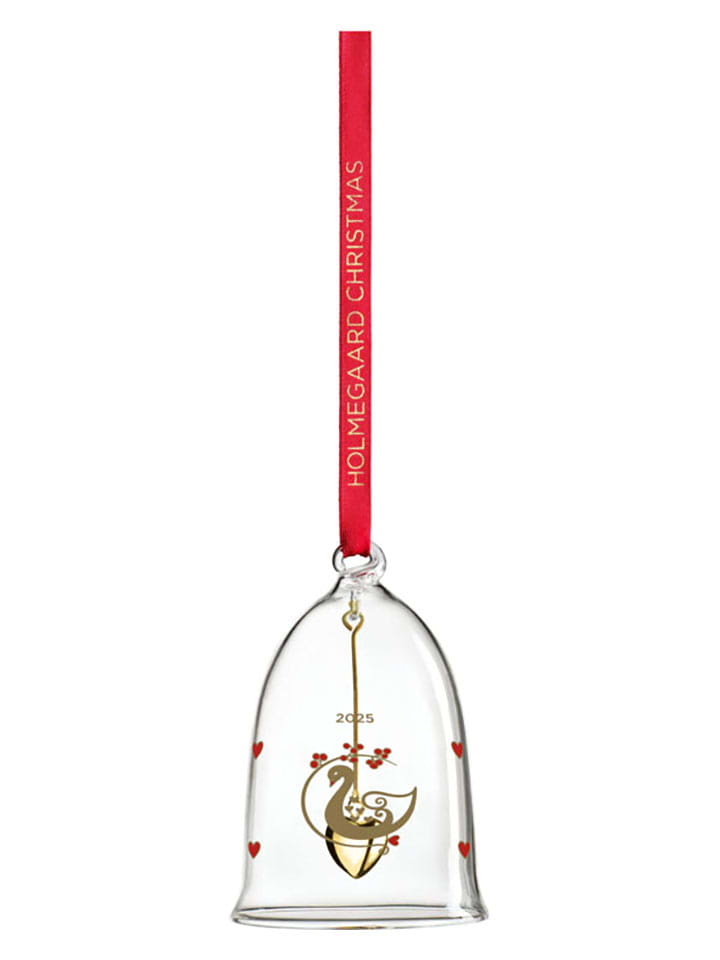 Rosendahl Zawieszka dekoracyjna "Arets Juleklokke" w kolorze czerwonym - wys. 8 cm rozmiar: onesize