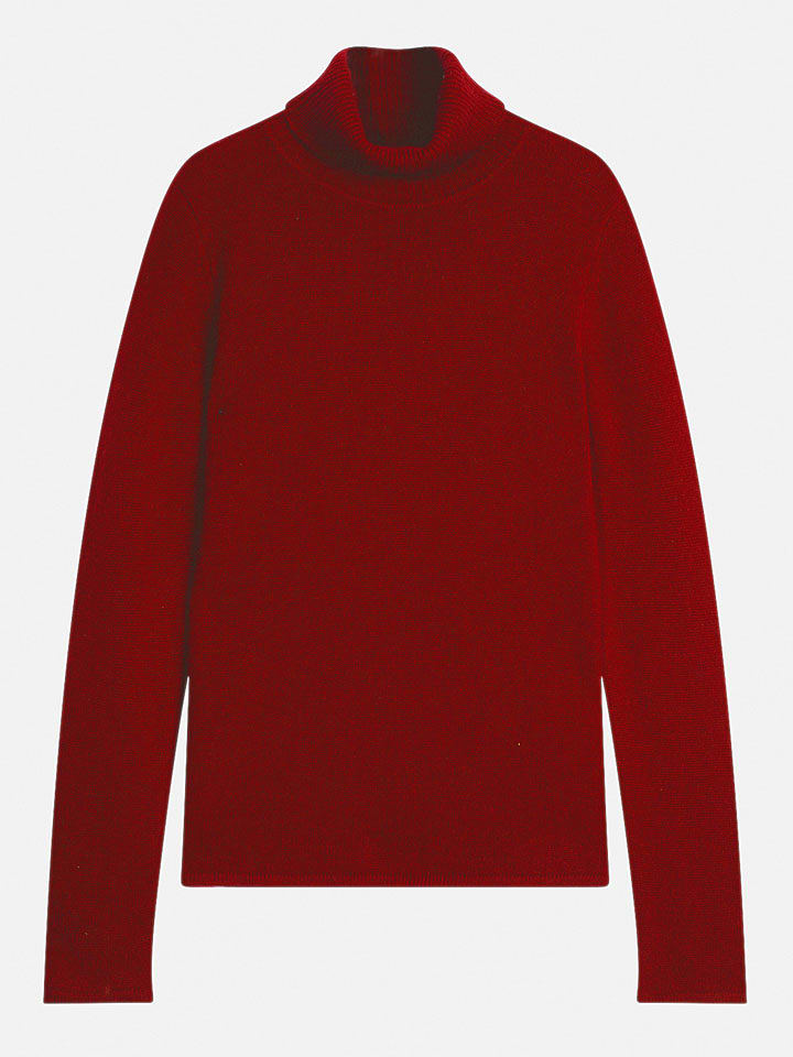 Perfect Cashmere Kaszmirowy golf "Willow" w kolorze ciemnoczerwonym rozmiar: M