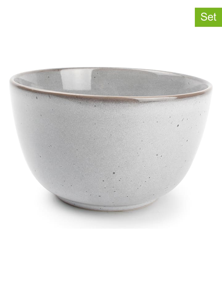 Salt and Pepper Miski (4 szt.) "Freckles" w kolorze szarym - wys. 10 x Ø 16 cm rozmiar: onesize