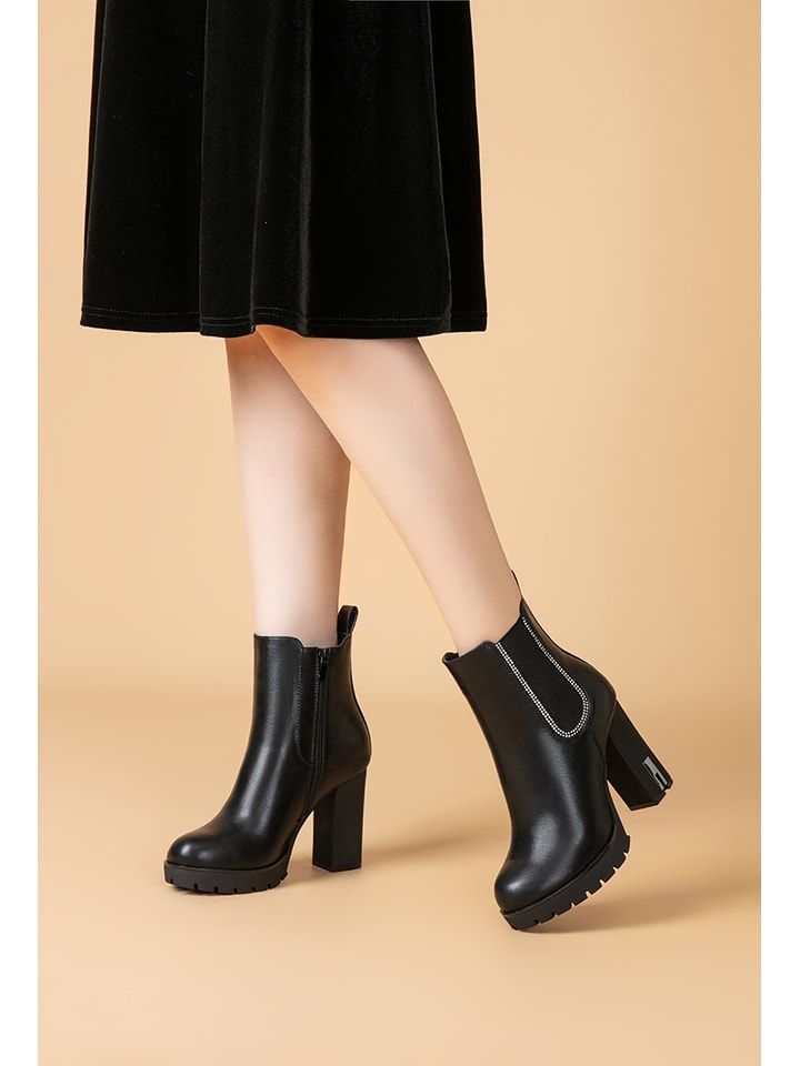 Foreverfolie Botki w kolorze czarnym rozmiar: 41