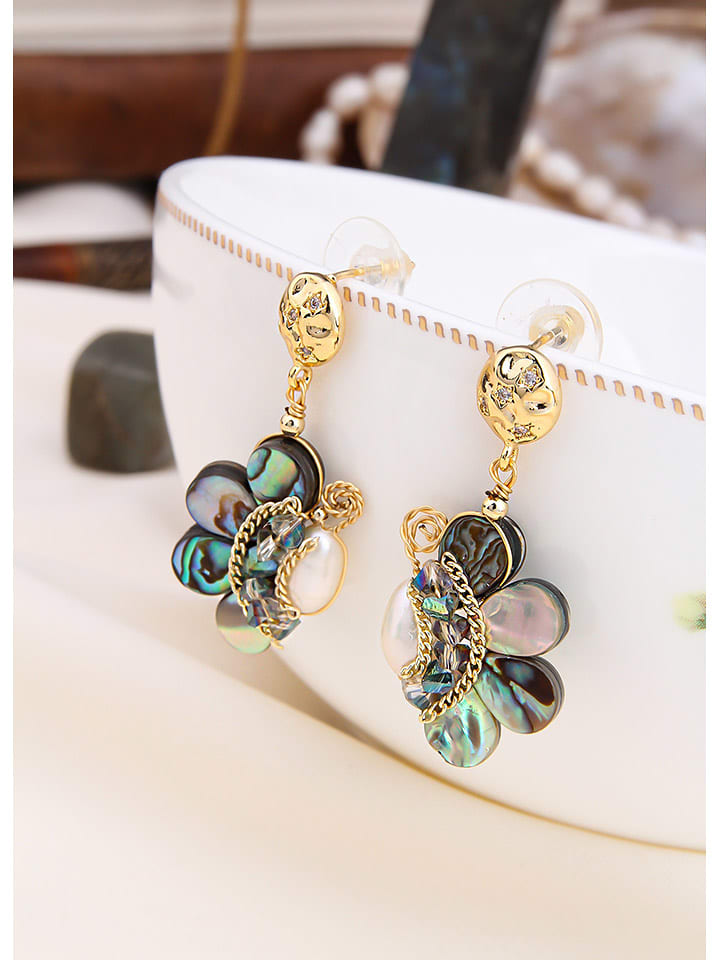 L'Atelier de Gaia Pozłacane kolczyki z perłami i masą perłową rozmiar: onesize