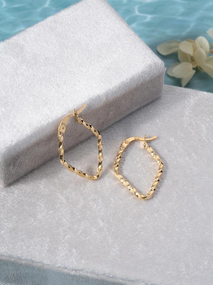 Lodie Silver Pozłacane kolczyki-kreole rozmiar: onesize