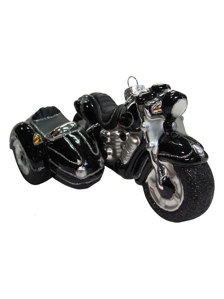 Krebs Glas Lauscha Bombka w kolorze srebrno-czarnym - dł. 15 cm rozmiar: onesize