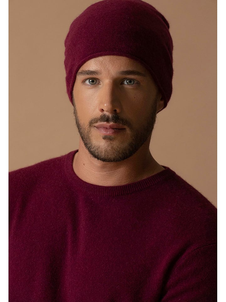 Perfect Cashmere Kaszmirowa czapka "June" w kolorze ciemnofioletowym rozmiar: onesize