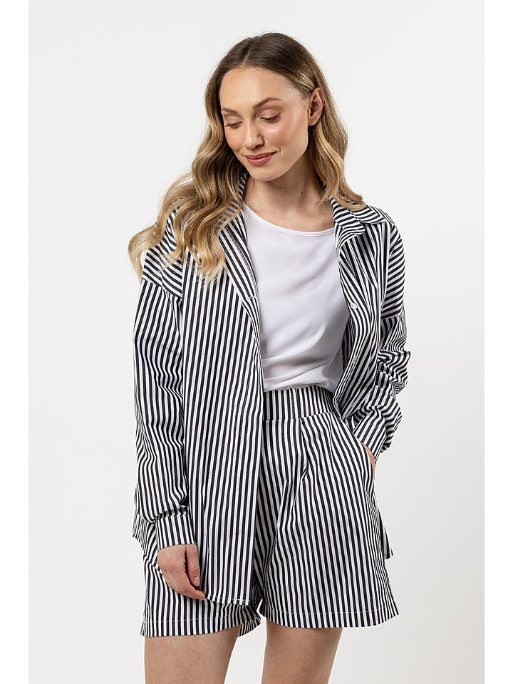 Awama Koszula w kolorze czarno-białym rozmiar: L/XL