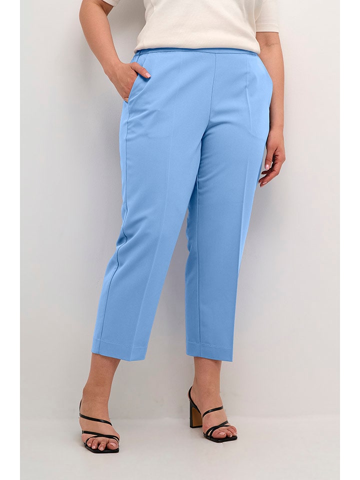 KAFFE curve Spodnie chino w kolorze błękitnym rozmiar: 50