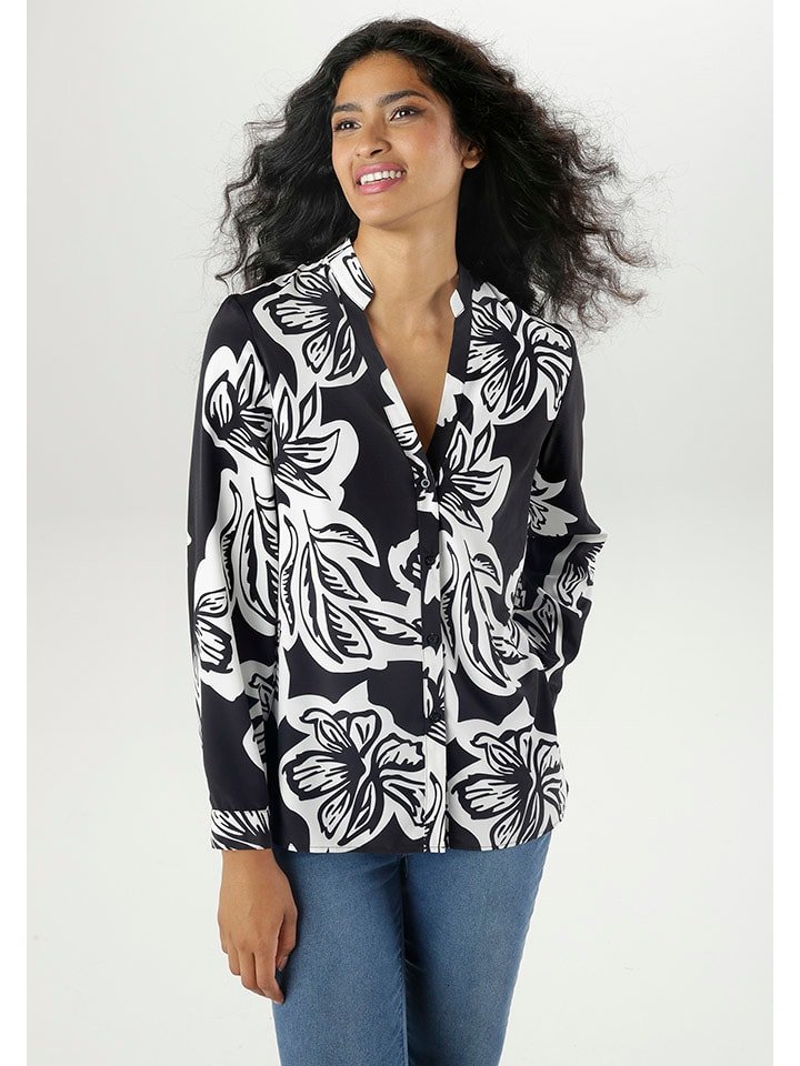 Aniston Bluzka w kolorze czarno-białym rozmiar: 46