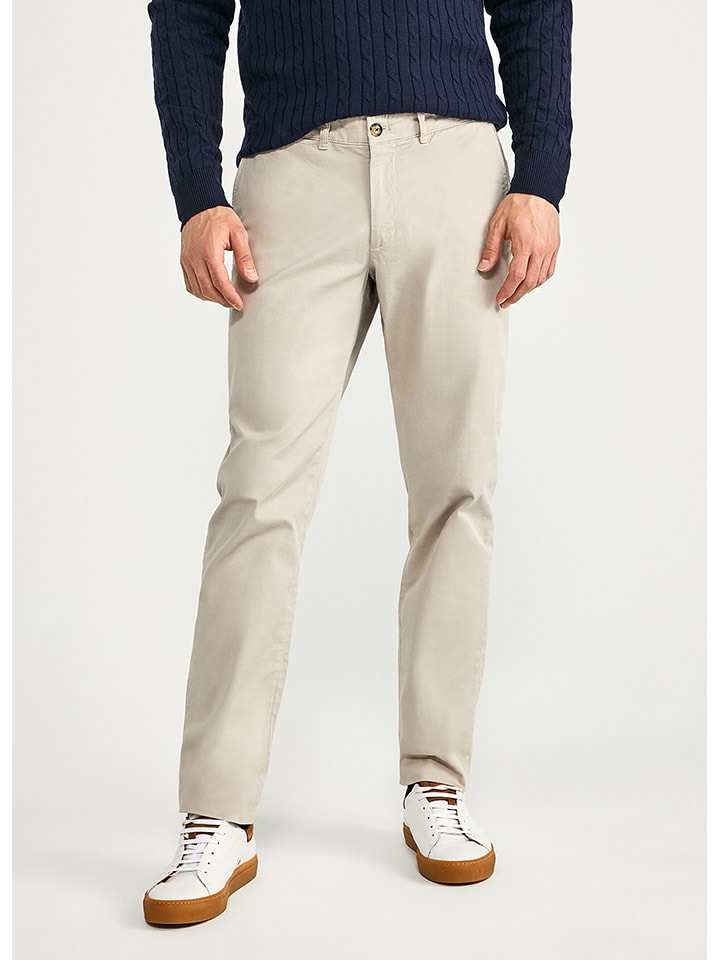 Façonnable Spodnie chino w kolorze kremowym rozmiar: 52