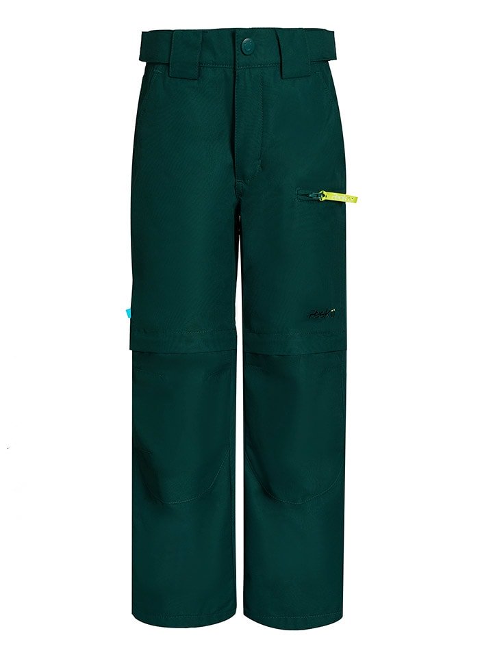 Peek U Spodnie trekkingowe Zipp-Off "Terra" w kolorze ciemnozielonym rozmiar: 98
