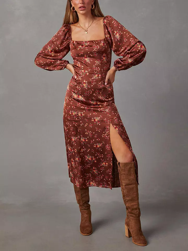 Milan Kiss Sukienka w kolorze jasnobrązowym rozmiar: L